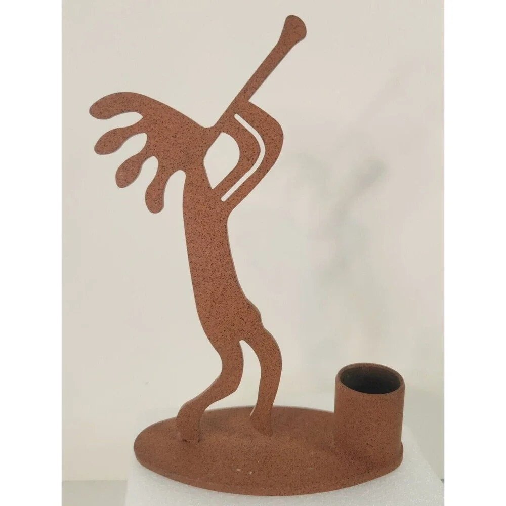Native KOKOPELLI  Southwest Rustic Metal Art Sculpture 6